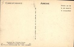 Vintage Postcard Victor Hugo House His daughter Leopoldine in 1837