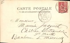 Postal Victor Hugo Centenario el lugar del hotel de ciudad durante la recepción de las Delegaciones etrangeres