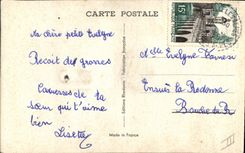 Vintage Postcard Fantasy Illustrator Flowers Bird