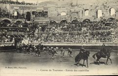 CPA Corrida Course de taureaux Entree des cuadrillas 