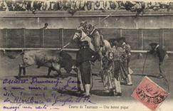 CPA Corrida Course de taureaux Une bonne pique 