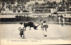 CPA Corrida Course de taureaux L'estocade 