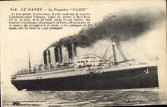 CPA Bateau Paquebot Paris Le Havre 