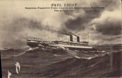 CPA Bateau Paquebot Paul Lecat Messageries Maritimes 