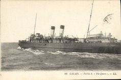 Vintage Postcard Boat Steamer Calais Furbie S The Queen