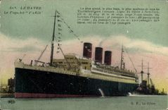 CPA Bateau Paquebot Paris Le Havre 