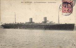 CPA Bateau Paquebot Le Havre La Provence 