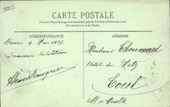 Postal Barco Paquebote Provence que va para Nueva York