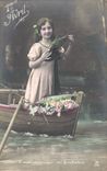 CPA Fantaisie Paques Poisson Enfant 