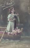 CPA Fantaisie Paques Poisson Enfant 