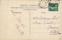 CPA Fantaisie Paques Poisson Femme 