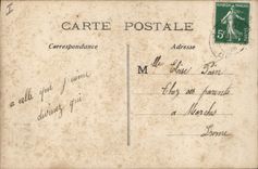 CPA Fantaisie Paques Poisson Femme 