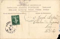 CPA Fantaisie Paques Poisson Femme 