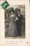 CPA Fantaisie Paques Poisson Femme 