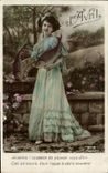 CPA Fantaisie Paques Poisson Femme 