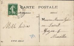 CPA Fantaisie Paques Poisson Femme 