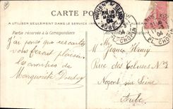 Postal Caza que debe perseguirse Taladro de Rambouillet pega el agua en el río de St Arnoult Perro Perros