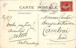 Vintage Postcard Chasse has courre Waiting Foret of Rambouillet uncouples it with the crossroads from the Lazy Dog Dogs SIGNAL
