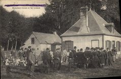 CPA Chasse a courre Foret de Villers Cotterets Rendez vous a la Lieue Chien Chiens 