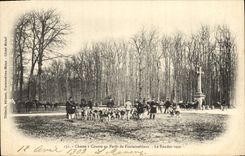 CPA Chasse a courre en Foret de Fontainebleau Le rendez vous 