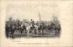 CPA Chasse a courre de Compiegne En foret 