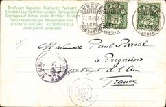 Vintage Postcard Fantaisie Illustrator Water mill Cygne