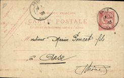 Vintage Postcard Lamartine Autograph SIGNAL
