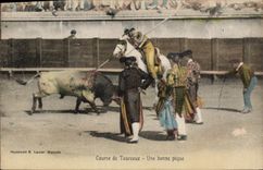 CPA Corrida Course de taureaux Une bonne pique 