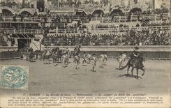 Vintage Postcard Bullfight Bullfight Nimes Preliminaries the paseo or defil of the cuadrillas