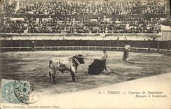 CPA Corrida Course de taureaux Nimes Minuto a l'estocade 