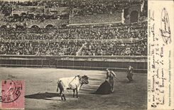 CPA Corrida Course de taureaux Nimes Guerrita a la muleta 