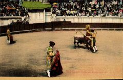 CPA Corrida Course de taureaux Banderilles 