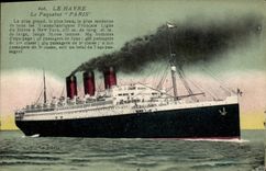 CPA Bateau Paquebot Paris Le Havre 