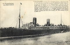 CPA Bateau Paquebot Transatlantique La Provence 