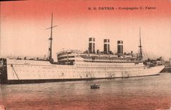 CPA Bateau Paquebot SS Patria Compagnie C Fabre 