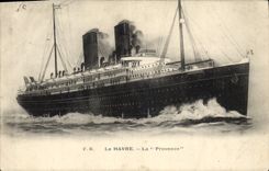 CPA Bateau Paquebot Le Havre La Provence 