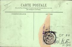 Vintage Postcard Boat Steamer Le Havre La Provence Living room of writing of 1st class