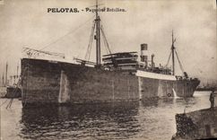 CPA Bateau Paquebot Bresilien Pelotas Bresil 