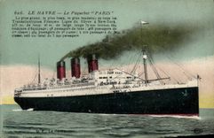 CPA Bateau Paquebot Le Havre Paris 