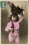 CPA Fantaisie Poisson 1er Avril Enfant 