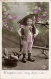 CPA Fantaisie Poisson 1er Avril Enfant 