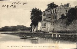 Postal Pierre Parcelado Hendaya Casa sobre los bordes del Bidassoa