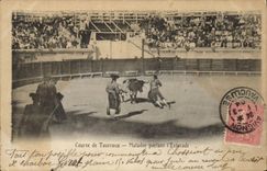 CPA Corrida Course de taureaux Matador portant l'estocade 