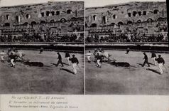Vintage Postcard Bullfight Bullfight El arrastre the arrasre or removal of the bull
