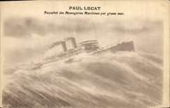 CPA Bateau Paquebot Paul Lecat Messageries Maritimes 