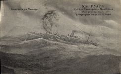 CPA Bateau Paquebot SS Plata 