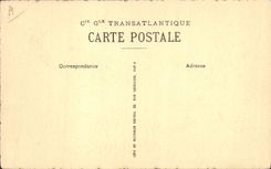 Vintage Postcard Boat Paris Steamer One of the promenade decks of 1st class