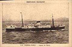 CPA Bateau Paquebot Fraissinet SS Pascal Paoli Lignes de corse 