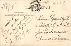 Vintage Postcard Boat Steamer La Provence Le Havre entering to the port by heavy sea