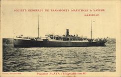 CPA Bateau Paquebot Plata Marseille 